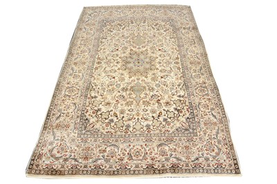 Lot 27 - VERY FINE PART SILK ISFAHAN RUG, CENTRAL PERSIA