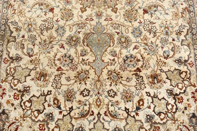 Lot 27 - VERY FINE PART SILK ISFAHAN RUG, CENTRAL PERSIA