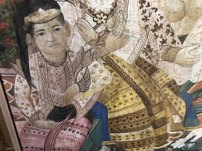 Lot 764 - A BURMESE ROYAL FAMILY PORTRAIT.