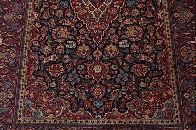 Lot 87 - A VERY FINE SIGNED KASHAN RUG, CENTRAL PERSIA