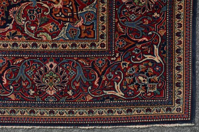 Lot 87 - A VERY FINE SIGNED KASHAN RUG, CENTRAL PERSIA