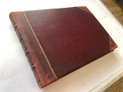 Lot 279 - A LEATHER-BOND ALBUM OF CHINESE PITH PAPER PAINTINGS.