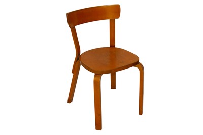Lot 46 - ALVAR AALTO for ARTEK, FINLAND, (1898-1976): a set of three birch '69' chairs