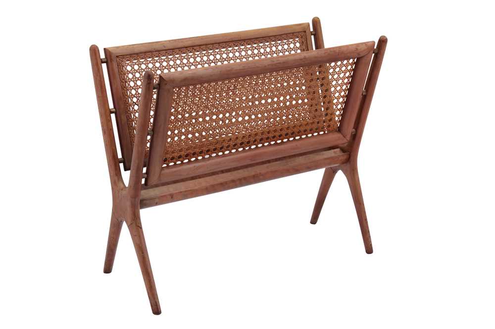 Lot 148 - ITALY: a wicker magazine rack, circa 1960s / 70s
