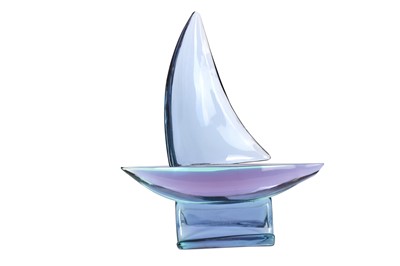 Lot 140 - A large glass model of a yacht. probably Italian