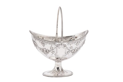 Lot 275 - A Victorian sterling silver sugar basket, Sheffield 1872 by Martin, Hall and Co