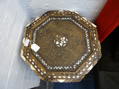 Lot 703 - An early 20th Century North African mother of pearl, and bone inlaid hardwood table