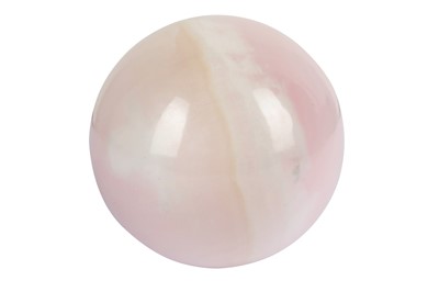 Lot 37 - A SOLID PINK MANGANO CALCITE SPECIMEN SPHERE