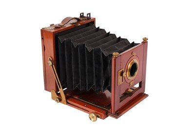 Lot 714 - A McGhie & Co Half Plate Mahogany & Brass Field Camera