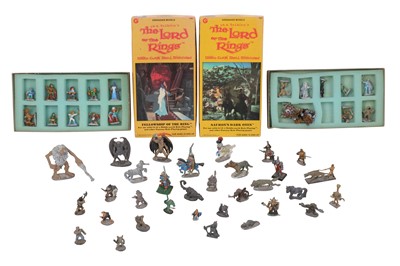 Lot 100 - TWO LORD OF THE RINGS 'MIDDLE-EARTH METAL MINIATURES' FIGURES BOX SETS
