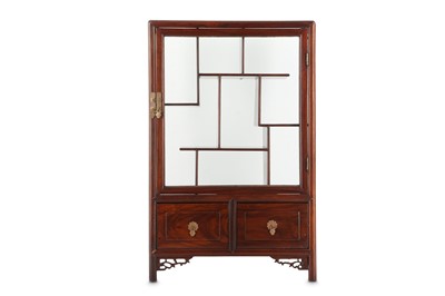 Lot 257 - A CHINESE WOOD DISPLAY CABINET.
