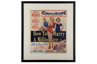 Lot 564 - How to Marry a Millionaire, a film poster for 20th Century Fox