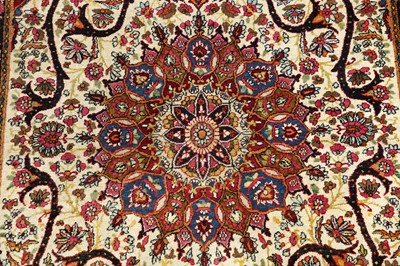 Lot 90 - A VERY FINE SIGNED YEZD RUG, SOUTH PERSIA
