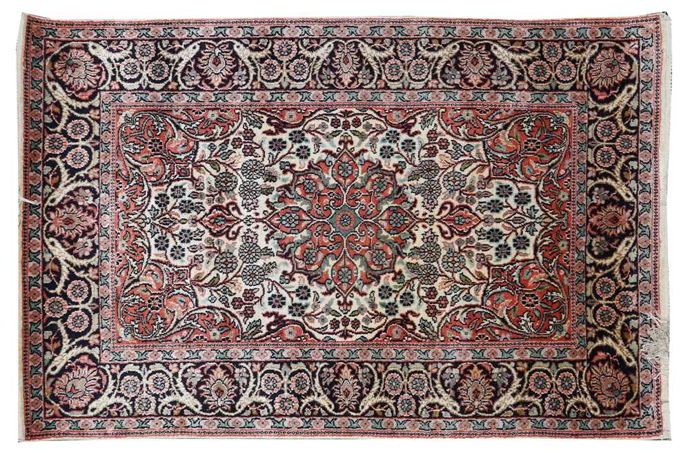 Lot 286 - A fine silk Kashmir rug