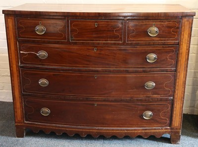 Lot 142 - A Regency mahogany and crossbanded bow front...