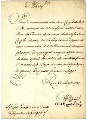 Lot 1699 - Rezzonico (Carlo, Cardinal)