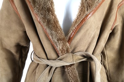 Lot 237 - Loewe Beige Lamb Shearling Coat - Size 42