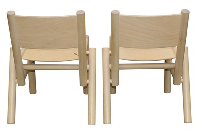Lot 726 - Tom Dixon , Britain, (b.1959): two children's birch 'Peg' stacking chairs