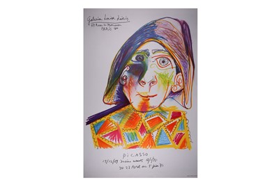 Lot 558 - Picasso (Pablo) Tête d'arlequin [Harlequin head]