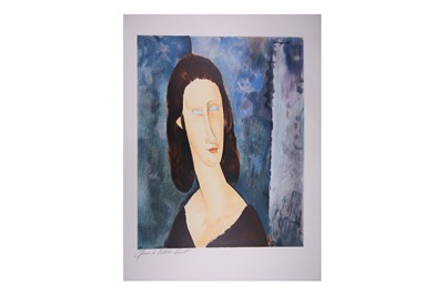 Lot 555 - Modigliani (Amedeo) Blue Eyes (Portrait of Madame Jeanne Hébuterne)