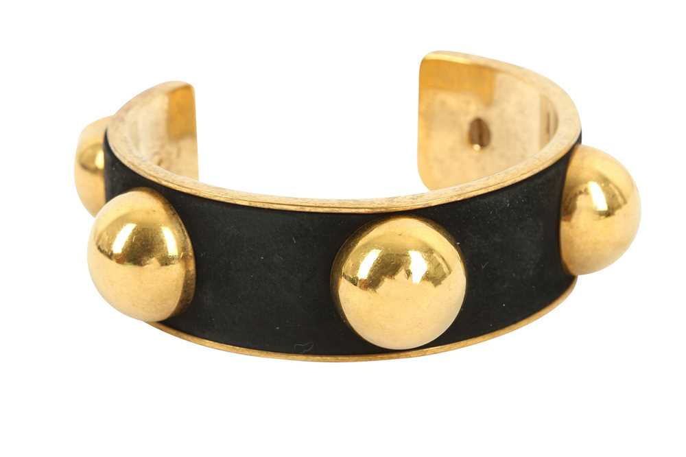 Lot 1270 - Alexander McQueen Black Stud Cuff Bracelet