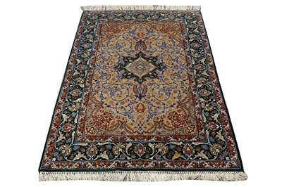 Lot 23 - AN EXTREMELY FINE PART SILK ISFAHAN RUG, CENTRAL PERSIA