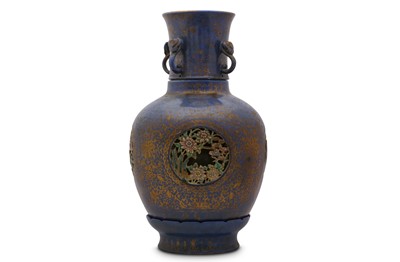 Lot 298 - A MASSIVE CHINESE FAMILLE ROSE REVOLVING VASE AND STAND.