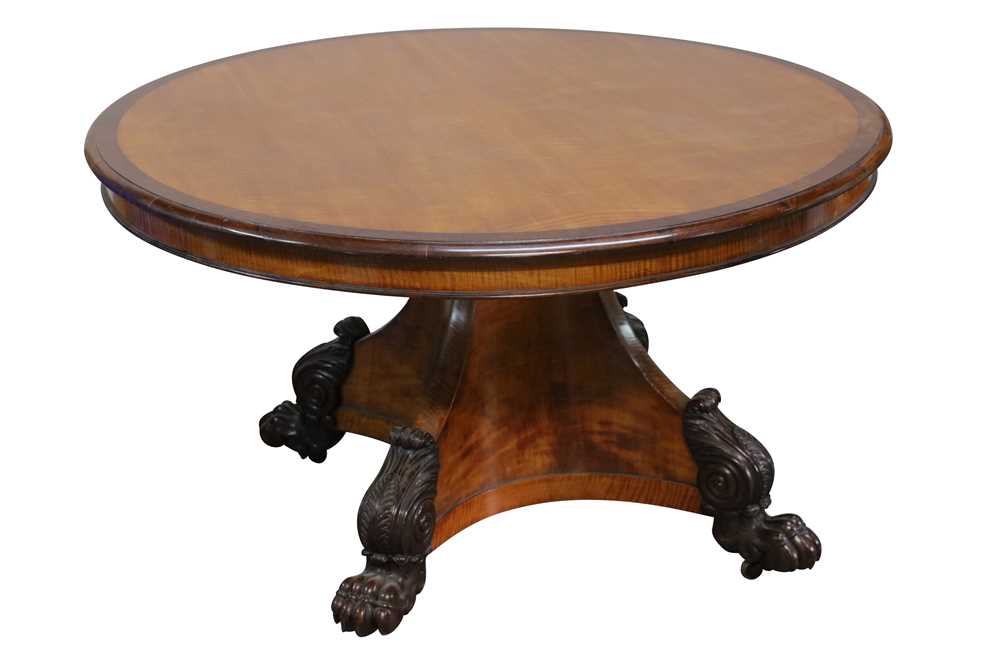 Lot 657 - A William IV satinwood tilt-top breakfast