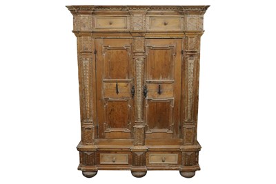 Lot 651 - A late 17th Century Austrian pine armoire