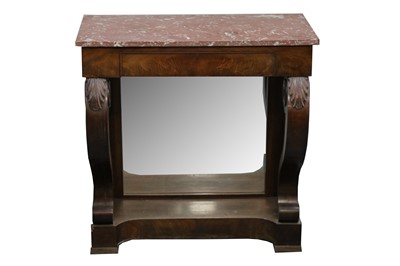 Lot 665 - A 19th century Swedish mahogany pier table and mirror