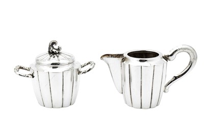 Lot 151 - An early to mid-20 century Italian 800 standard silver four-piece tea and coffee service, Pisa 1934-44, possibly maker 15