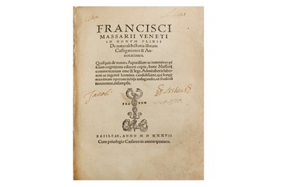 Lot 350 - (Massario) Francesco & Rhenanus (Beatus, editor)