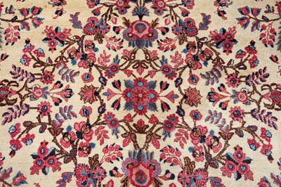 Lot 83 - A FINE SIGNED MESHED CARPET, NORTH-EAST PERSIA