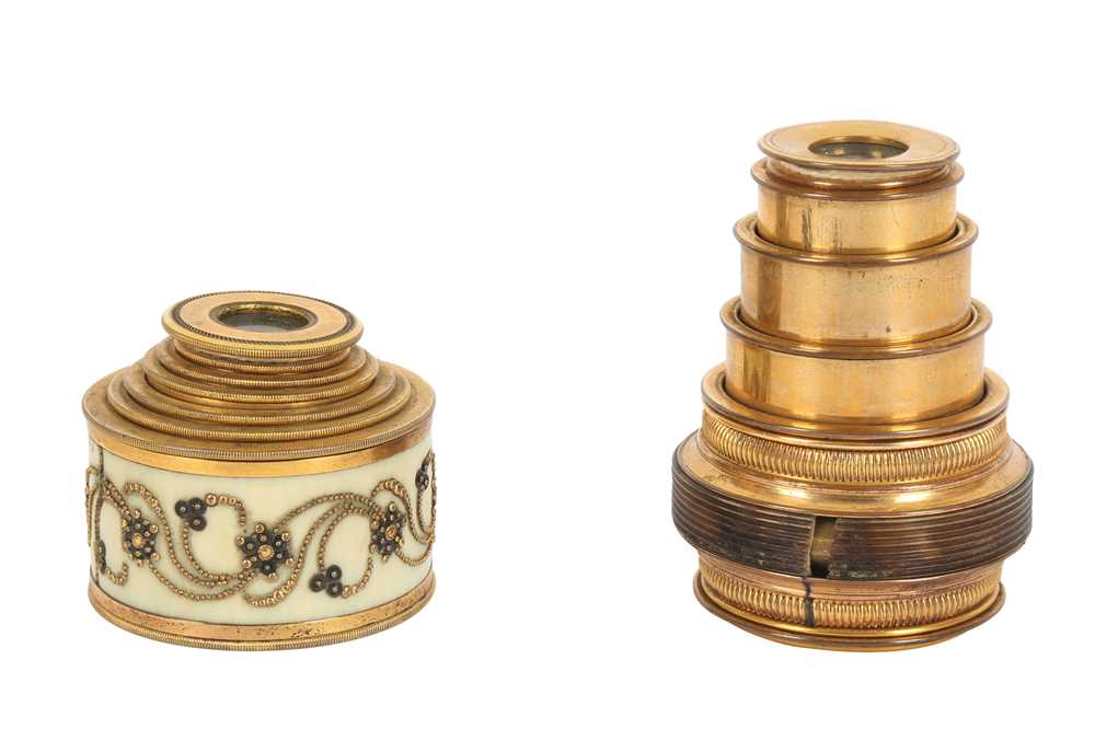 Lot 551 - An English gilt brass six draw monocular by Welling, London, 19th century