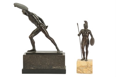 Lot 405 - A 20th century bronze museum model of the Borghese Gladiator