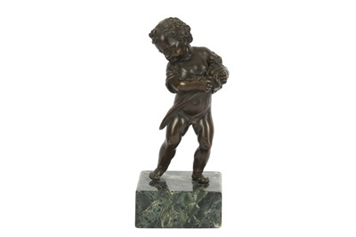 Lot 410 - A 19th century bronze figure of a boy