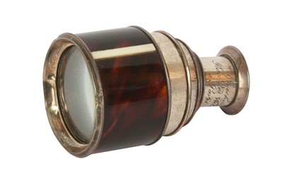 Lot 527 - A 19th century French silvered brass five drawer monocular spy glass by Gonichon