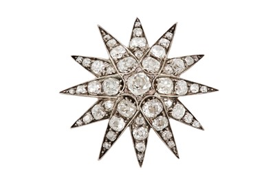 Lot 132 - A diamond star brooch, circa 1880