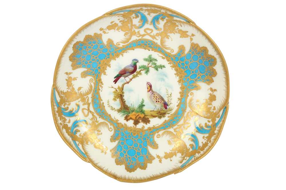Lot 31 - AMENDED DESCRIPTION - An 18th century Sevres Style dished bowl