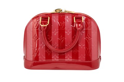 Louis Vuitton Red/Pink Monogram Vernis rayures Alma Bb Bag