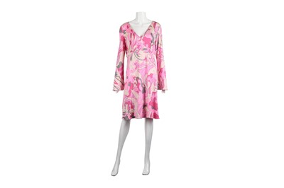 Lot 270 - Emilio Pucci Pink Print Dress - Size 44