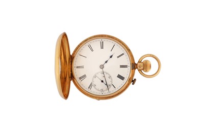 Lot 377 - HALF HUNTER POCKET WATCH.