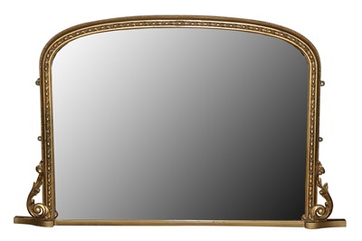 Lot 619 - A Victorian gilt overmantel mirror