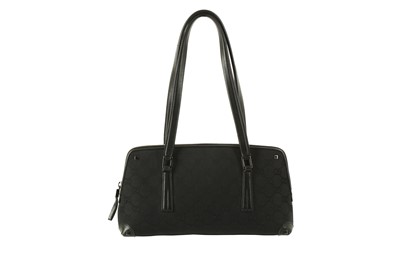 Lot 272 - Gucci Black Monogram Shoulder Bag