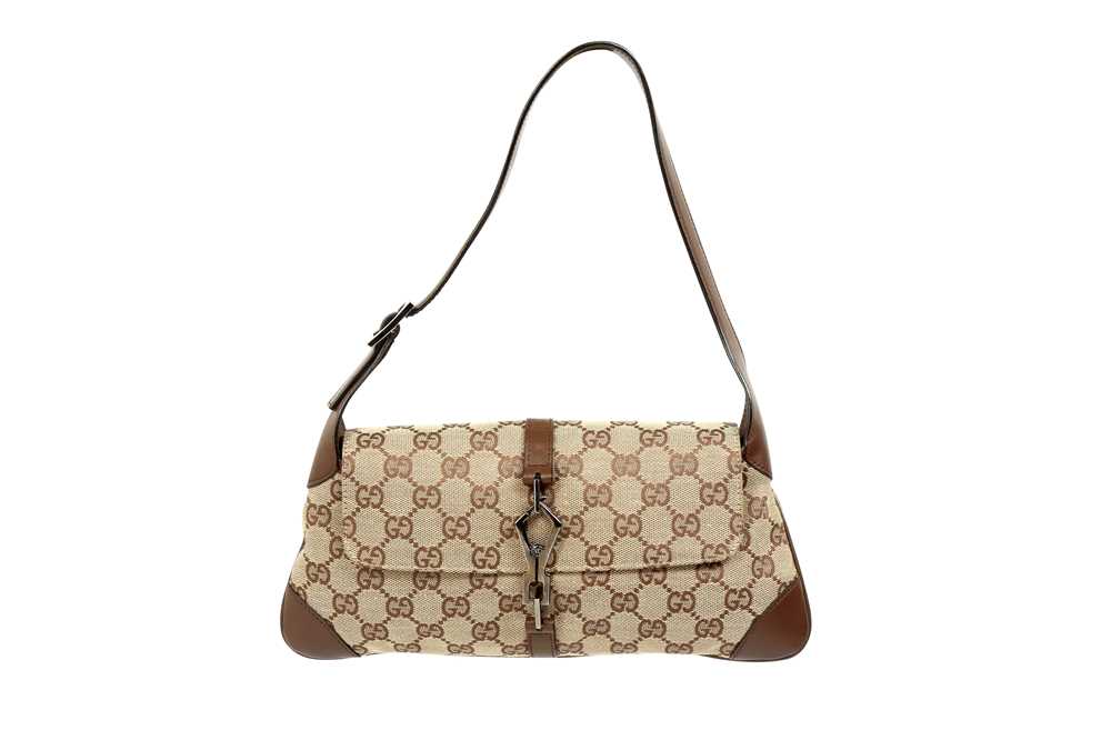 Lot 165 - Gucci Beige Monogram Small Shoulder Bag