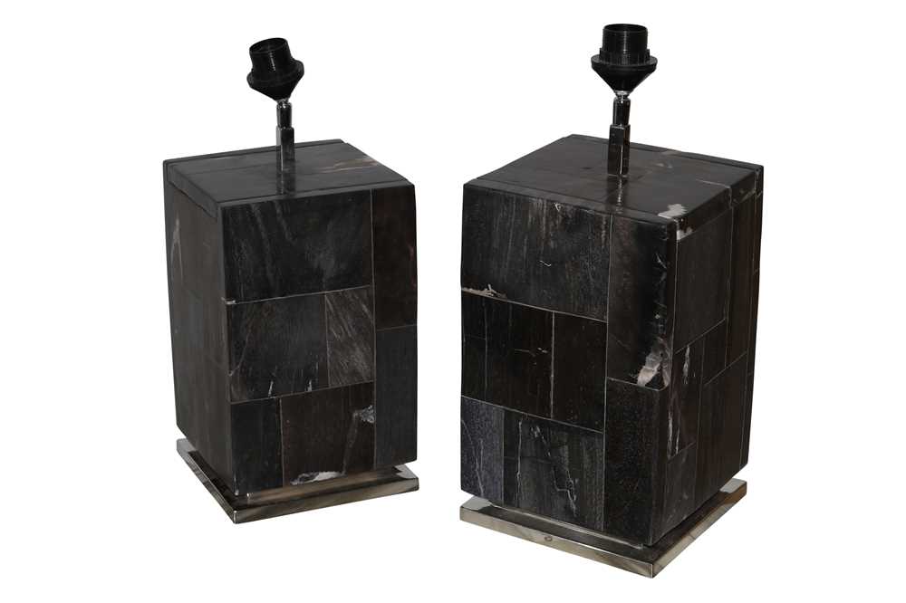 Lot 770 - A pair of contemporary 'Basu Black' table lamps
