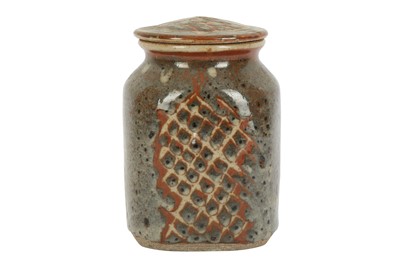 Lot 76 - A 20th century studio pottery barrel and lid