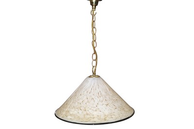 Lot 630 - AN ITALIAN VENETIAN GLASS HANGING LIGHT