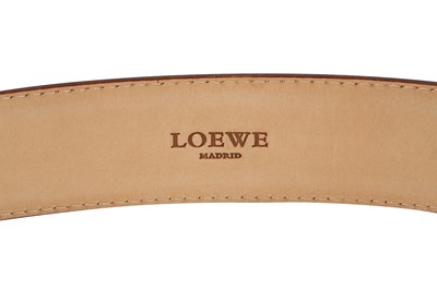 Lot 1254 - Loewe Brown Anagram Buckle Belt - Size 80