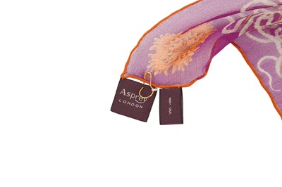 Lot 1230 - Asprey Magenta Silk Chiffon Scarf